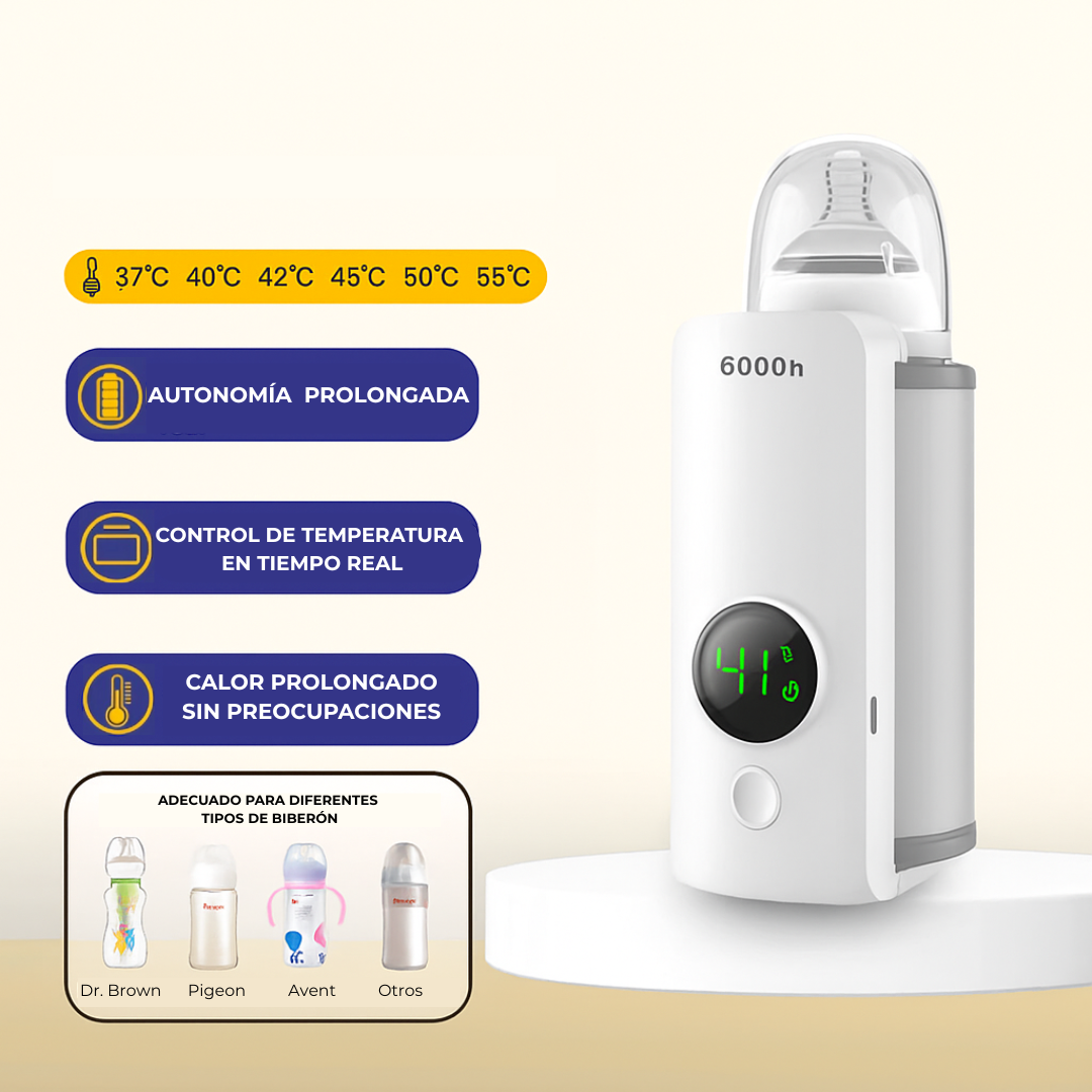 WarmiGo™ - El calienta biberones más cómodo para tu familia.